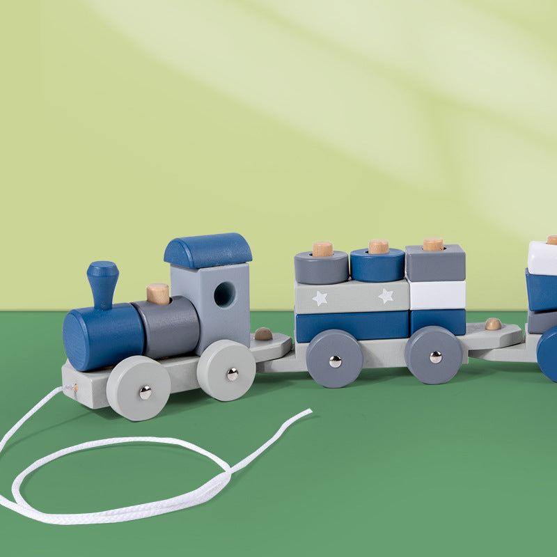 Wooden Detachable Train Building Blocks Set