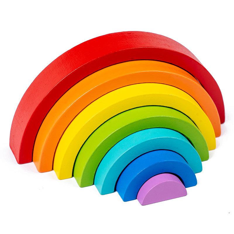 Wooden Rainbow Building Blocks