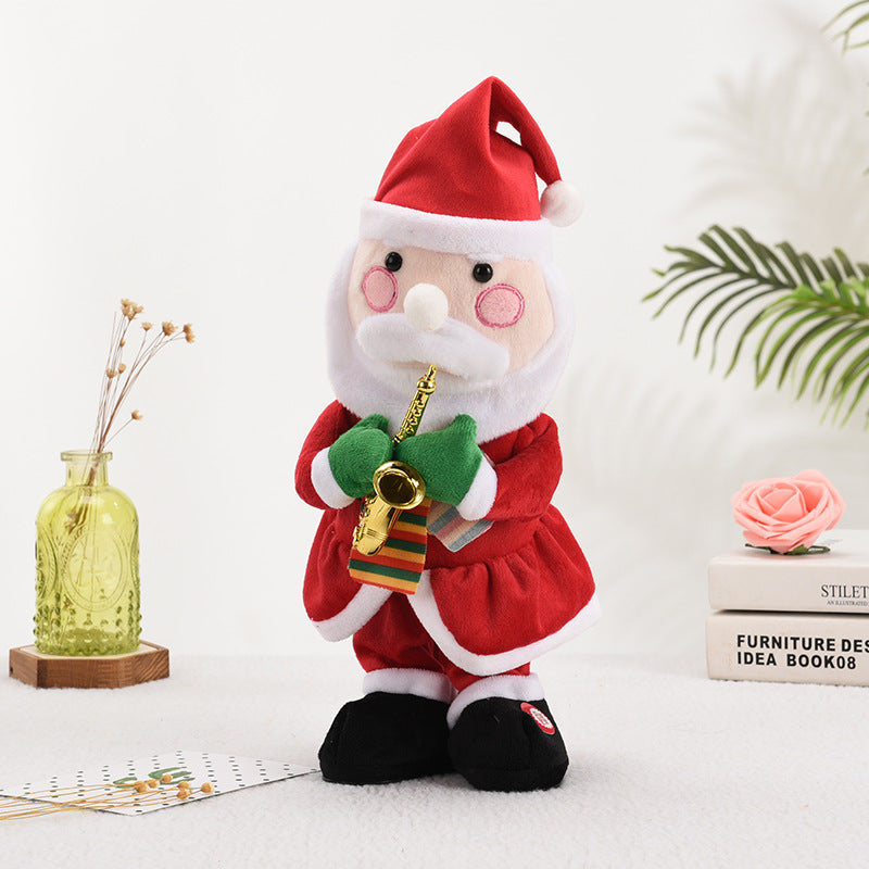 Christmas Electric Singing Plush Toy - Saxophone Playing Elk & Snowman