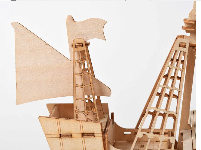 Sailing Ship 3D Wooden Puzzle Model Kit