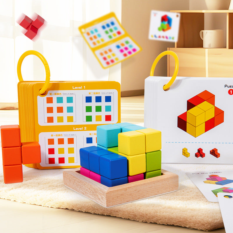 Wooden Cube Building Blocks