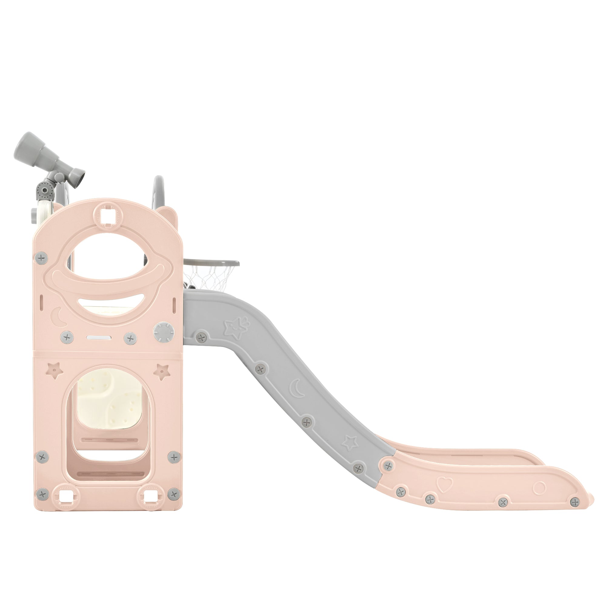 Kids 7-in-1 Slide Playset - Freestanding Spaceship Adventure