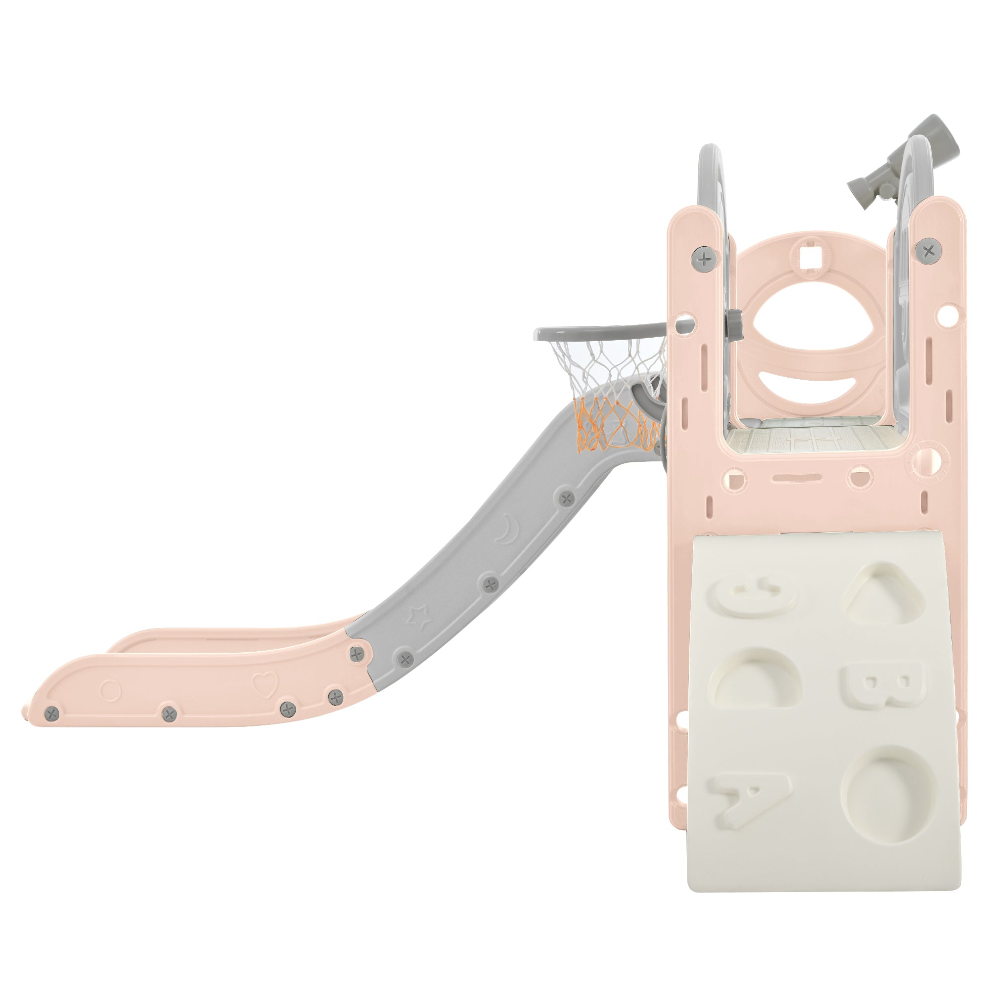 Kids 7-in-1 Slide Playset - Freestanding Spaceship Adventure