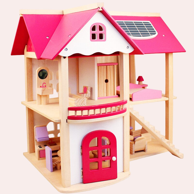 Wooden Dollhouse Furniture Miniature Toy Set