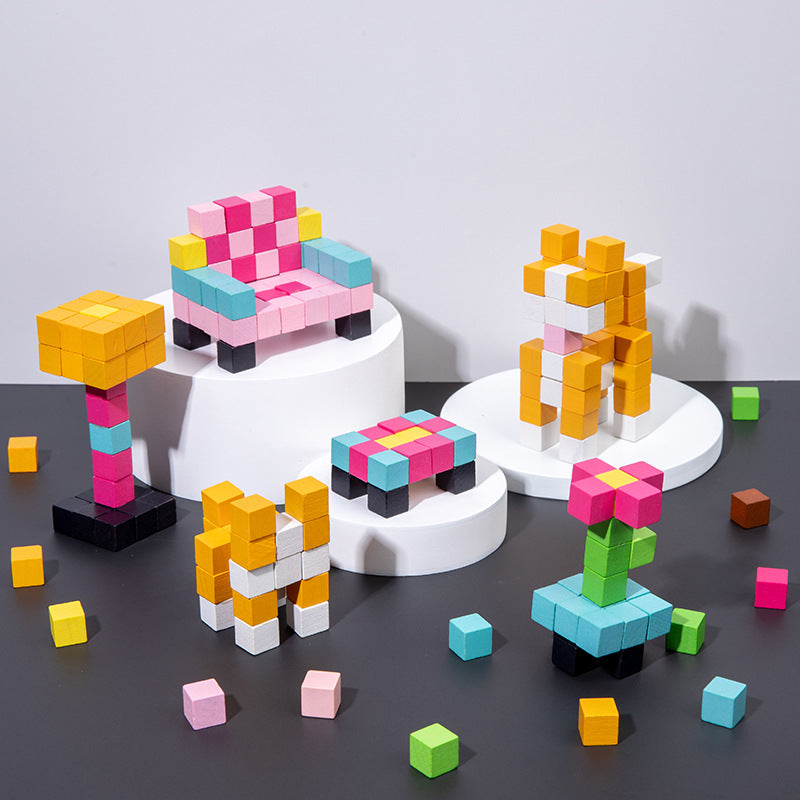 Wooden Mosaic Three-Dimensional Puzzle