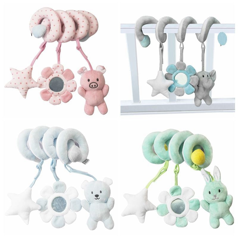 Hanging Spiral Rattle Mobile - Adorable Baby Toys for Newborns
