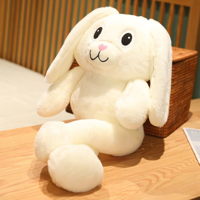 Pull-Ear Rabbit Plush Doll - Adorable Stretch Ears Toy