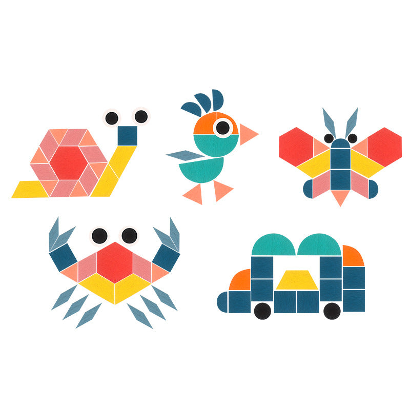 180-Piece Wooden Tangram Puzzle