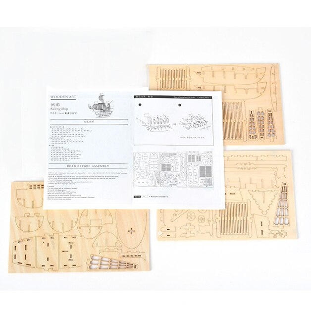 Sailing Ship 3D Wooden Puzzle Model Kit