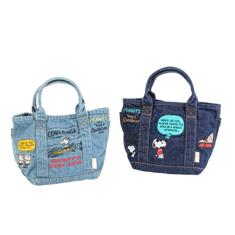 Snoopy Denim Canvas Handbag