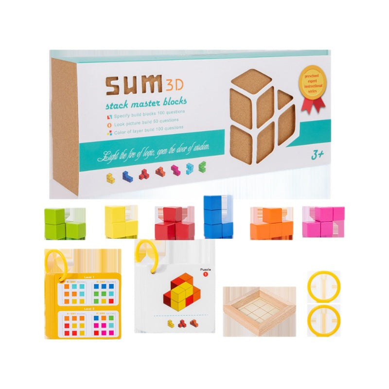 Wooden Cube Building Blocks