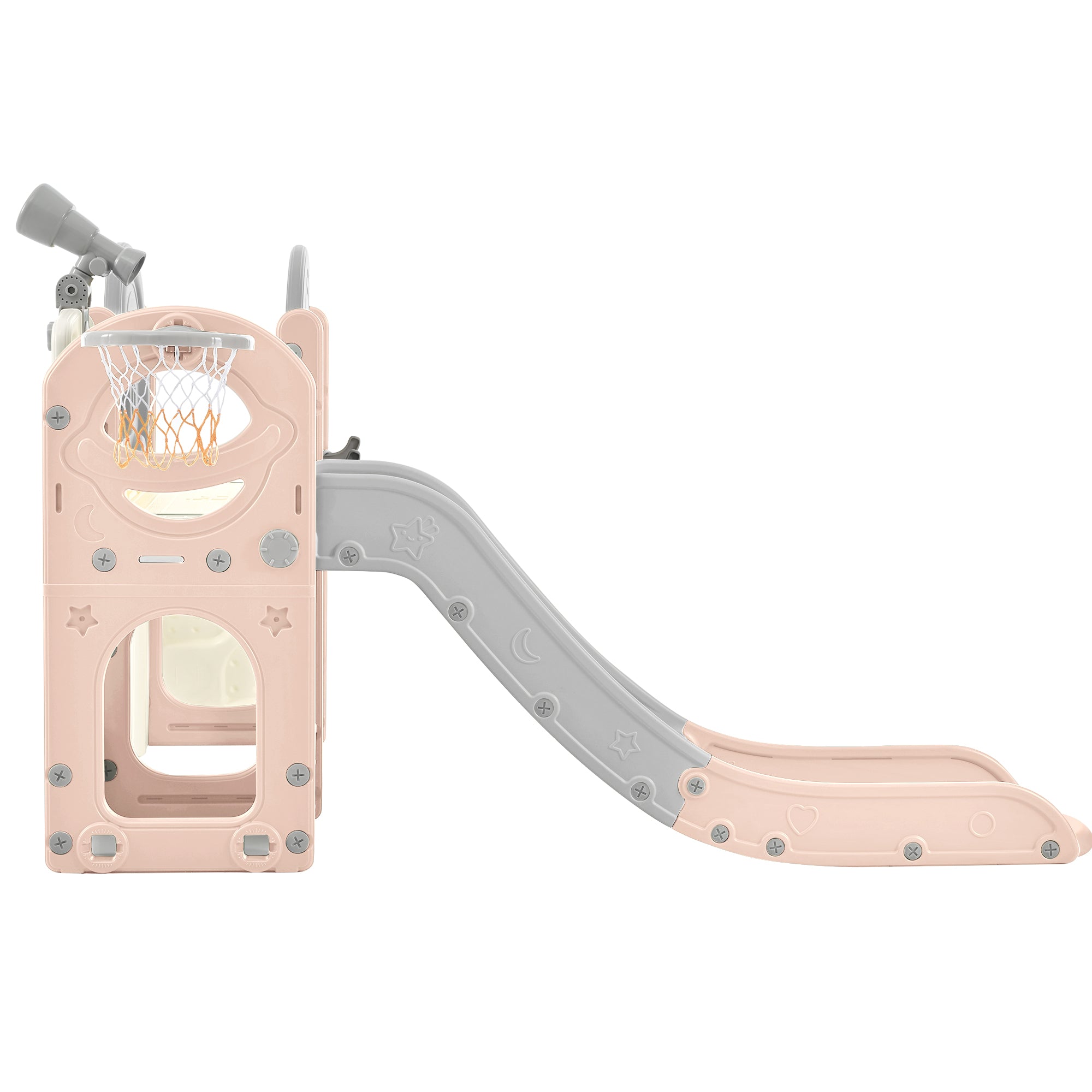 Kids 7-in-1 Slide Playset - Freestanding Spaceship Adventure