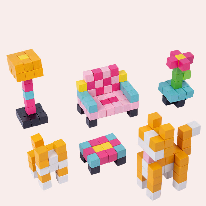 Wooden Mosaic Three-Dimensional Puzzle