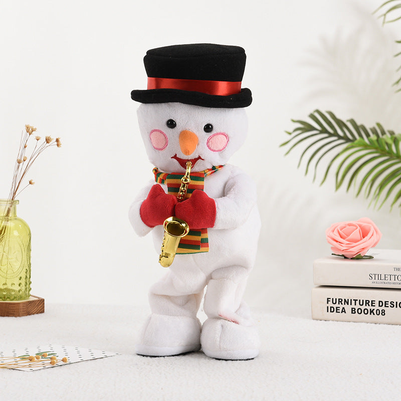 Christmas Electric Singing Plush Toy - Saxophone Playing Elk & Snowman