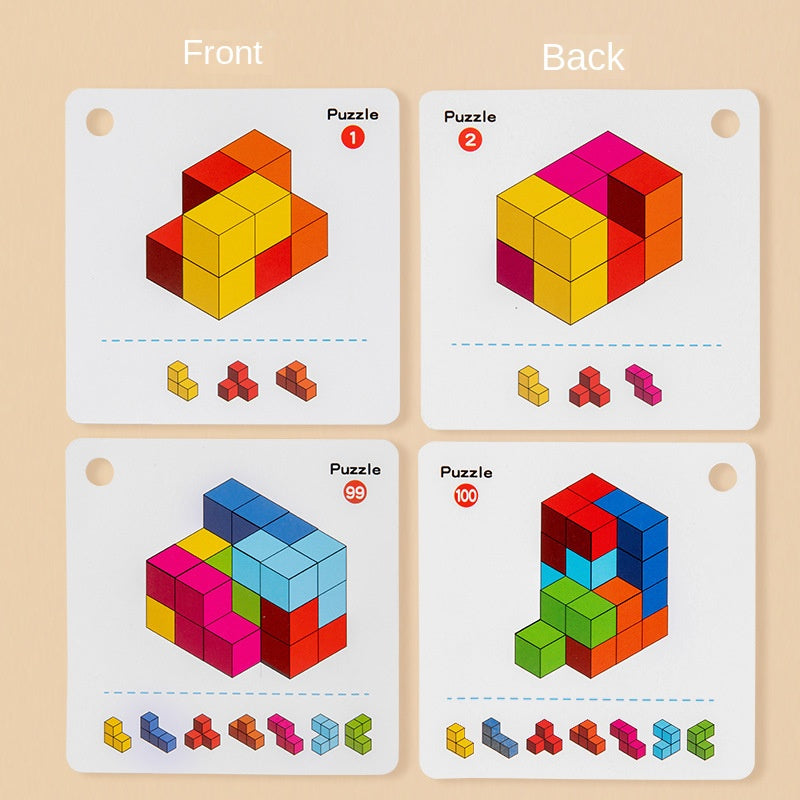 Wooden Cube Building Blocks