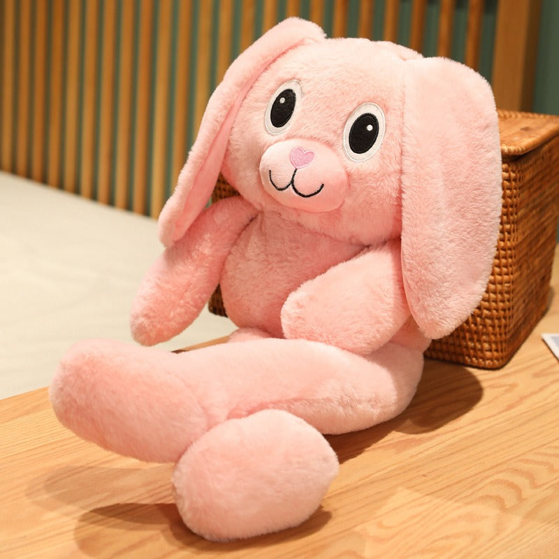 Pull-Ear Rabbit Plush Doll - Adorable Stretch Ears Toy