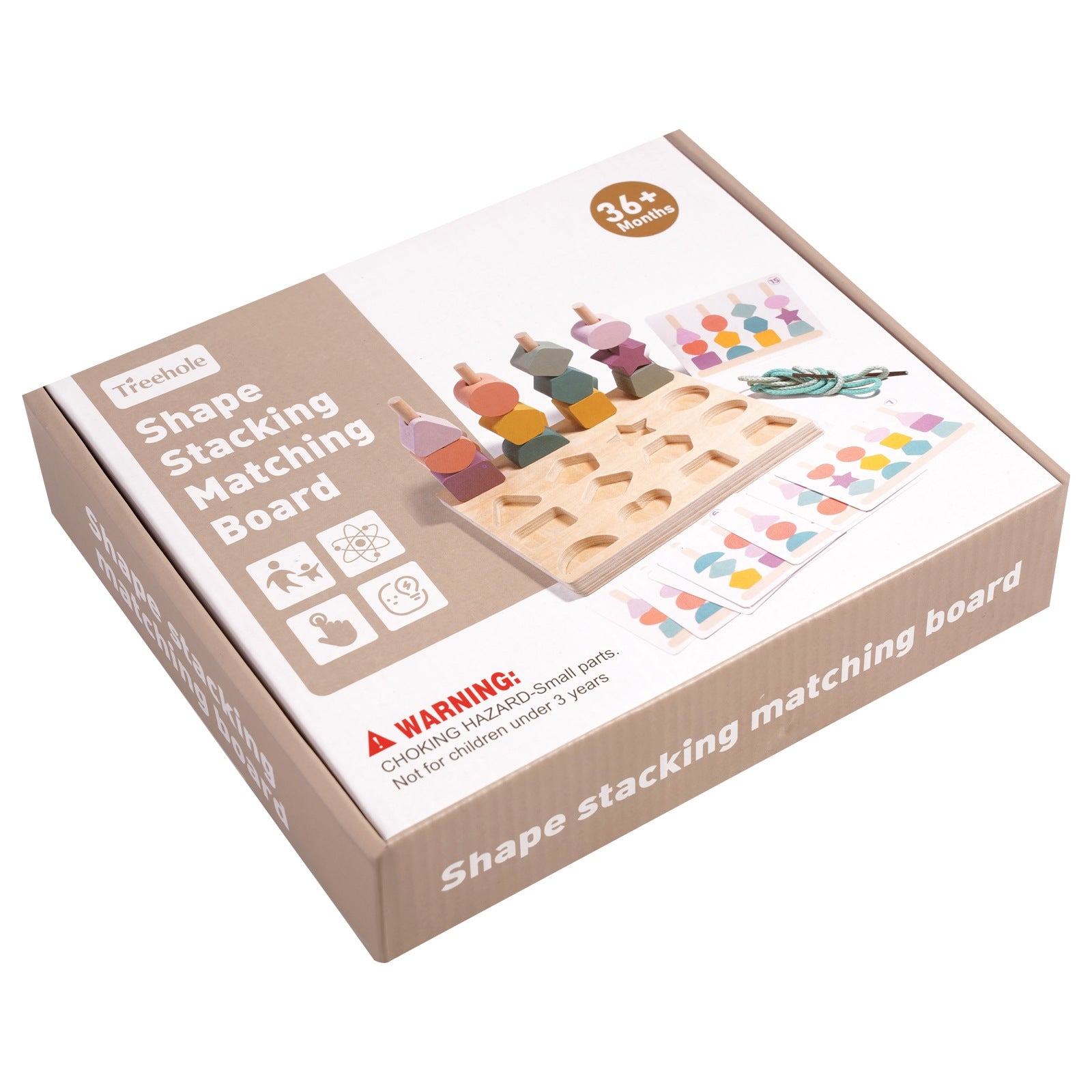 Children's Wooden Geometric Shape Matching Board