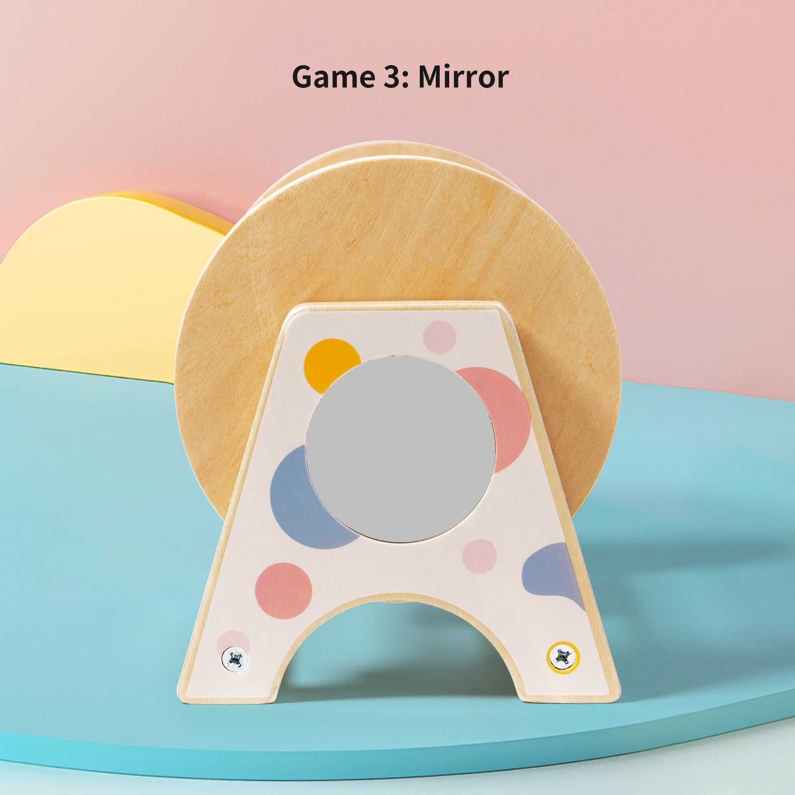 3-in-1 Desktop Wooden Rolling Drum – Montessori Educational Toy