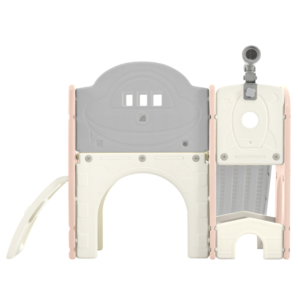 Kids 7-in-1 Slide Playset - Freestanding Spaceship Adventure