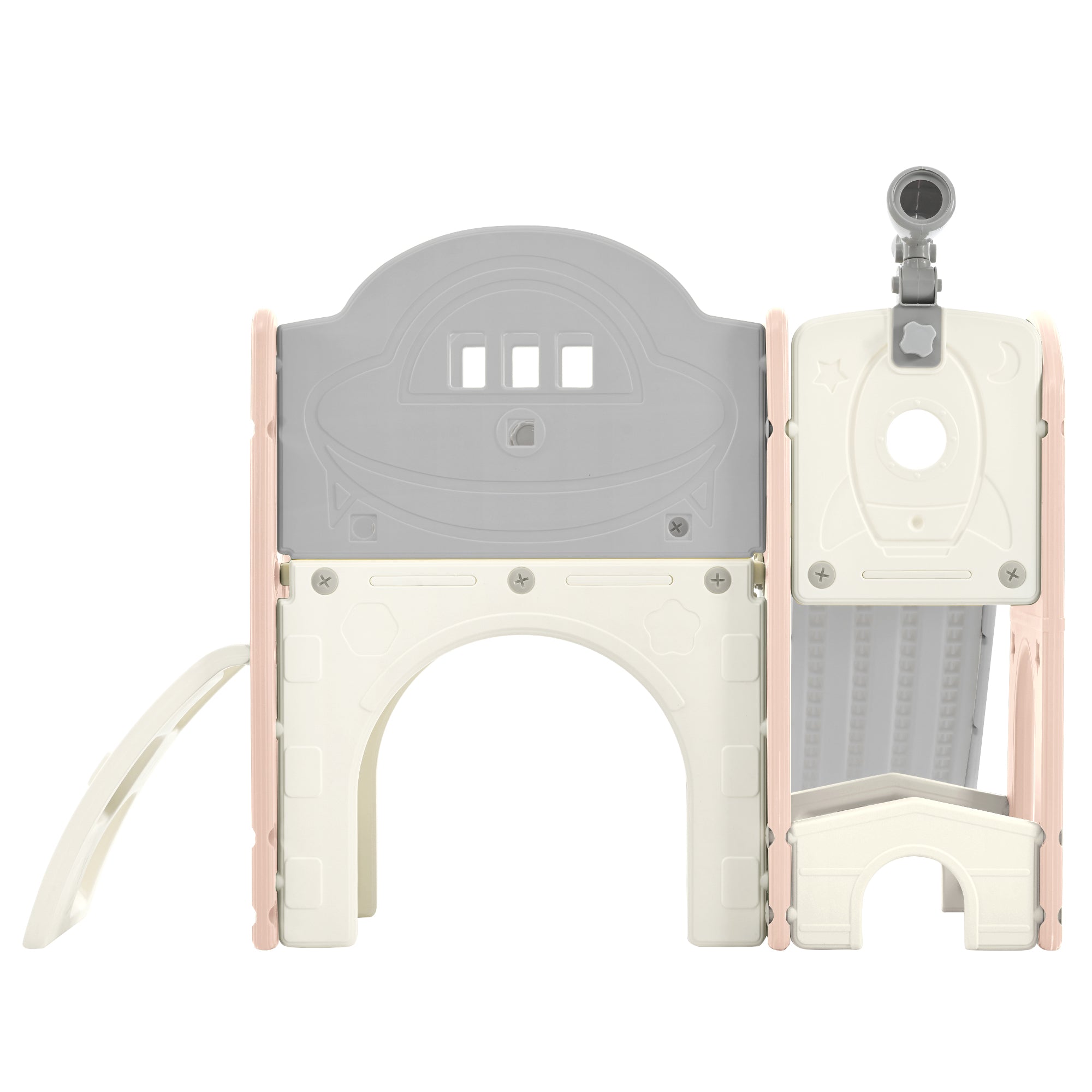 Kids 7-in-1 Slide Playset - Freestanding Spaceship Adventure