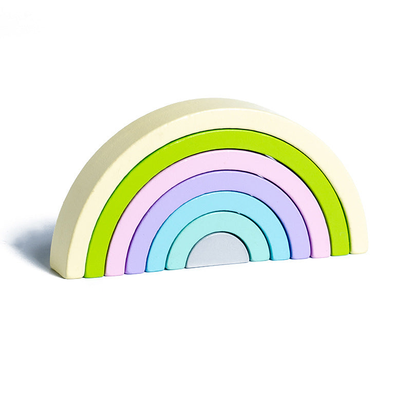 Wooden Rainbow Building Blocks