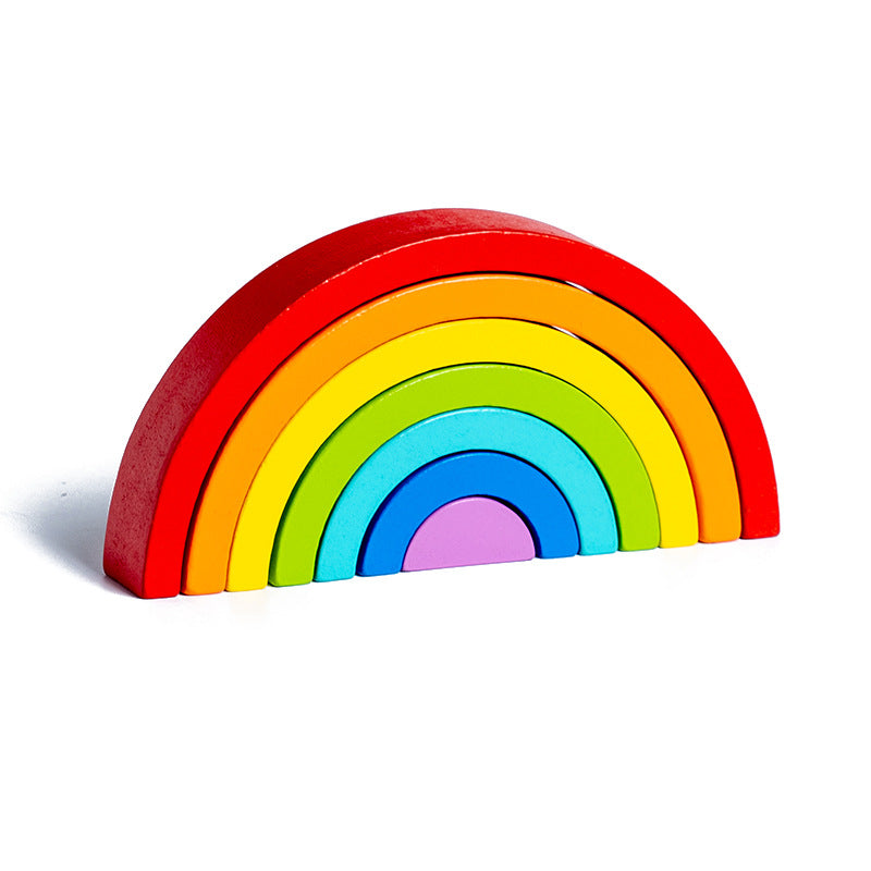 Wooden Rainbow Building Blocks