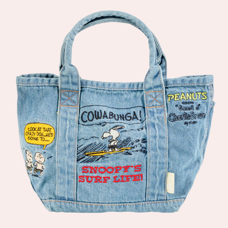 Snoopy Denim Canvas Handbag