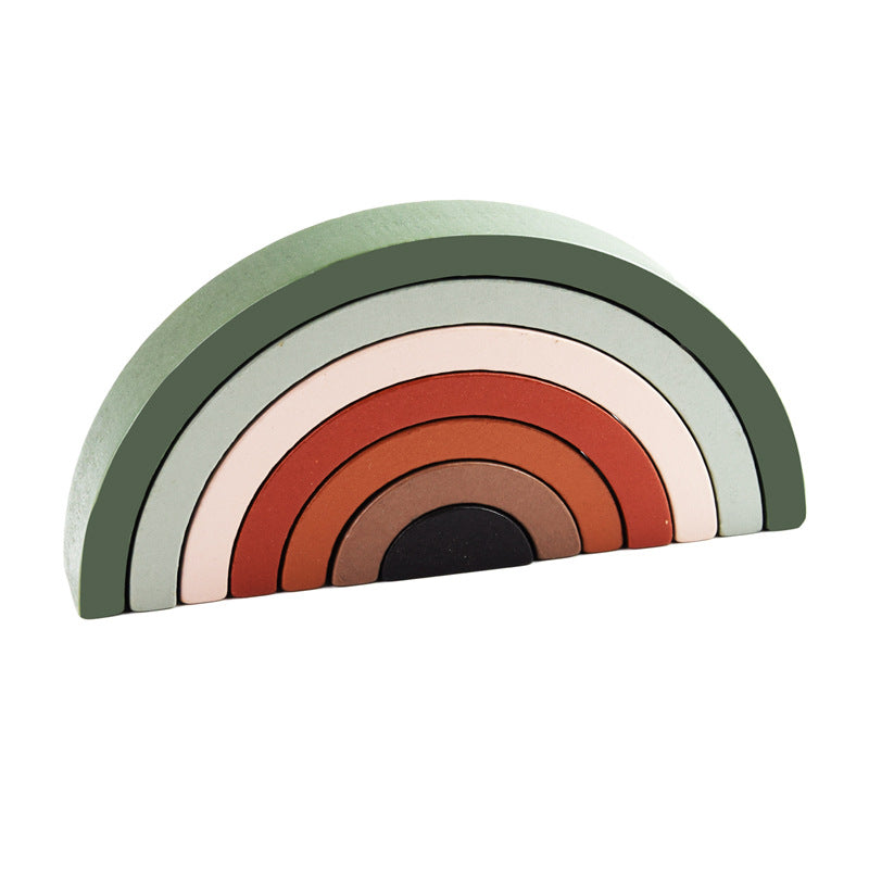 Wooden Rainbow Building Blocks
